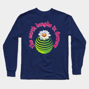 Globally Green: Earth's Floral Joy Long Sleeve T-Shirt